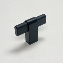 Load image into Gallery viewer, Black Wood and Metal "Crossing" Cabinet Knob and Drawer Handles