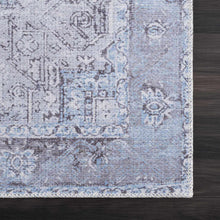 Load image into Gallery viewer, Ice Blue Flat Pile Washable Rug - Clearance