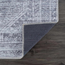 Load image into Gallery viewer, Barny Gray Blue Washable Rug