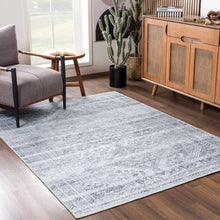 Load image into Gallery viewer, Barny Gray Blue Washable Rug