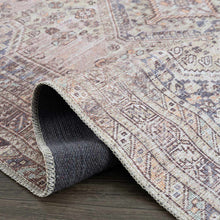 Load image into Gallery viewer, Barny Tan Flat Pile Washable Area Rug