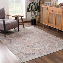 Load image into Gallery viewer, Barny Brown Flat Pile Washable Rug