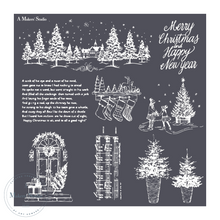 Cargar imagen en el visor de la galería, Christmas Story - Mesh Stencil 10x10