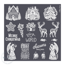 Load image into Gallery viewer, Gingerbread & Angels - Mesh Stencil 12x12