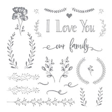 Cargar imagen en el visor de la galería, Clear Stamp - I Love You / Family - 12x12
