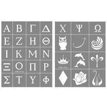 Load image into Gallery viewer, Greek Alphabet - Mesh Stencil 8.5X11