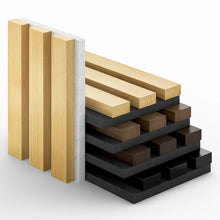 Carregar imagem no visualizador da galeria, Acoustic Slat Wood Panels Full Sample Box (5 colors)