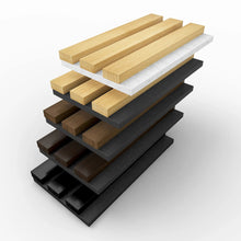 Carregar imagem no visualizador da galeria, Acoustic Slat Wood Panels Full Sample Box (5 colors)