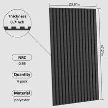 Carregar imagem no visualizador da galeria, Acoustical 100% Polyester Wall Panel, 48x24x0.7 Sound Proof Wall Panels