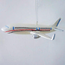 Carregar imagem no visualizador da galeria, Airplane Glass Christmas Ornament