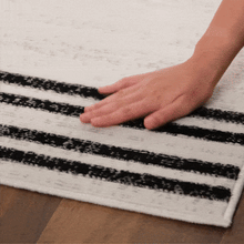 Load image into Gallery viewer, Angus Black&White Geometric Area Rug