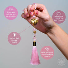 Carregar imagem no visualizador da galeria, Car Guardian - ‘You Are Loved’ Heart Charm Tassel