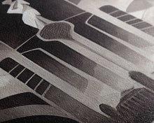 Load image into Gallery viewer, Black And White Art Print, Art Deco Architecture, Framed Canvas Print, Ready To Hang Framed Wall Art, Living Room Wall Hanging