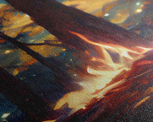 Carregar imagem no visualizador da galeria, Abstract Campfire Art, Framed Canvas Print, Ready To Hang Framed Wall Art, Living Room Wall Hanging