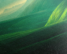 Load image into Gallery viewer, Emerald Green Landscape, Rolling Hills of Ireland, Framed Canvas Print, Ready To Hang Framed Wall Art, Living Room Wall Hanging