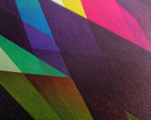 Carregar imagem no visualizador da galeria, Abstract Colorful Painting Bright Multicolor wall art Framed Abstract canvas Print Brush Strokes Abstract canvas art Living room wall art