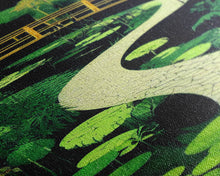 Load image into Gallery viewer, Emerald green Japanese zen garden art, framed canvas print, abstract art