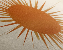 Carregar imagem no visualizador da galeria, 3 Piece Framed Canvas Wall Art Sun With Rays, Mid Century Modern, Art Deco, Retro Wall Art, Shabby Chic Boho Wall Art for Bedroom