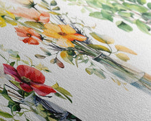 Carregar imagem no visualizador da galeria, 3 Piece Set, Cute Kawaii Floral Print, Flowers In Vases, Framed Wall Art, Canvas Print, Botanical Wall Decor, Boho Kitchen Art, French Art