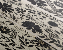 Load image into Gallery viewer, Black and White Floral Print, 3 Piece Framed Canvas Art, Boho Rustic Farmhouse Decor, Living Room Art, Minimalist Wall Art