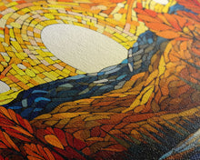 Carregar imagem no visualizador da galeria, Abstract Nature Fall Wall Art, Fall Home Decor, Autumn Wall Art, Fall Leaves, Farmhouse Fall Decor, Canvas Wall Art, Panoramic Art