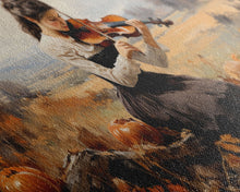 Carregar imagem no visualizador da galeria, Girl Violinist, Fall Wall Decor, Pumpkin Decor, Canvas Print, Wall Hanging, Panoramic Art, Country Home Decor, Violin Wall Art, Gift For Her