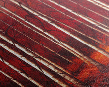 Load image into Gallery viewer, Birch Trees, Haunted birch forest, blood red forest, framed canvas print, ready to hang framed wall art