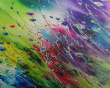 Load image into Gallery viewer, Framed Canvas Print of Colorful Wild Flower Field - Gallery-Wrapped Artwork - Ready to Hang - High Quality Artwork - Panoramic Art