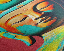 Cargar imagen en el visor de la galería, Colorful rainbow Buddha, framed canvas print zen wall art