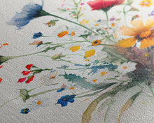 Cargar imagen en el visor de la galería, Colorful wildflowers, beautiful floral art, framed canvas print