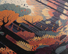 Carregar imagem no visualizador da galeria, A Beautiful autumn scene, fall in the forest, fine art poster print