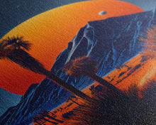 Carregar imagem no visualizador da galeria, Fiery Orange Sunset Cactus Desert Wall Art Canvas Print - Vibrant Colors of a Desert Oasis Artwork