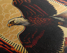 Load image into Gallery viewer, Bald eagle mural art, framed canvas print, framed wall art, cool bedroom wall decor