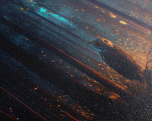 Carregar imagem no visualizador da galeria, Fantasy forest art, Fireflies and the owl at midnight, framed canvas art, framed canvas print