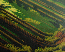 Load image into Gallery viewer, Among The Tall Trees, Beautiful forest 8 bit pixel art, framed canvas print, game room art