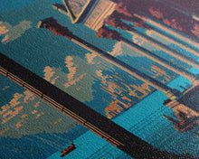 Load image into Gallery viewer, Ancient Roman Architecture, 8 bit pixel art, framed canvas print