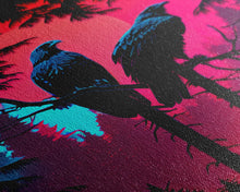 Load image into Gallery viewer, Birds of Prey sitting in a tree, Red-Tailed Hawk art, framed canvas print, birds of prey, hunter birds, animal art