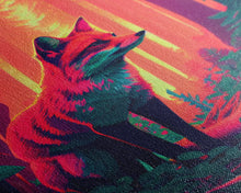 Load image into Gallery viewer, Fuchsia Fox In Woods Forest Twilight Sunset Fine Art Print, Wall Decor, Wall Poster, Wall Art Print