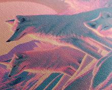 Carregar imagem no visualizador da galeria, Cute Arctic Fox Art, animal prints, framed canvas print wall art, vaporwave aesthetic soothing art