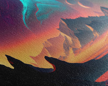 Carregar imagem no visualizador da galeria, 3 Moon Fantasy World, Retro Style Sci-Fi Art, Framed Canvas Print, Futuristic Art, Fantasy Decor