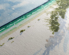 Carregar imagem no visualizador da galeria, framed ocean art canvas, beach wall art, framed wall art, living room wall decor, abstract landscape art, framed canvas print