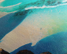 Load image into Gallery viewer, Bird's Eye View Of a Tropical Beach, Framed Canvas Print, Lake House Art, Modern Farmhouse Decor