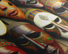 Carregar imagem no visualizador da galeria, African Traditional Masks Framed Canvas Wall Art | Canvas Print Decor for Home & Office Decoration I Ready To Hang Canvas