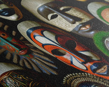 Carregar imagem no visualizador da galeria, African Traditional Masks Framed Canvas Wall Art | Canvas Print Decor for Home & Office Decoration I Ready To Hang Canvas