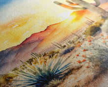 Load image into Gallery viewer, Arizona Desert canvas wall art Cactus print Farmhouse wall decor Nature wall art Wilderness Southwestern Wall Art Cactus canvas