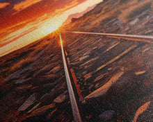 Carregar imagem no visualizador da galeria, Abandoned Train Tracks Somewhere In The Arizona Desert, Framed Canvas Print, Western Decor