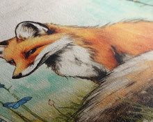 Carregar imagem no visualizador da galeria, Fox Art Print, Boho Wall Decor, Woodland Animals, Nursery Minimalist Baby Room, Earth Tone Monochromatic, Modern Gender Neutral, Canvas Art