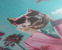 Carregar imagem no visualizador da galeria, Akita Wall Print, Dog Wall Art, Dog Sunglasses, Pink Business Suit, Funny Wall Art, Framed Wall Art, Framed Canvas, Wall Print, Wall Canvas