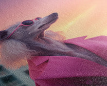 Carregar imagem no visualizador da galeria, Afghan Hound Wall Print, Dog Wall Art, Dog Sunglasses, Dog In Pink Suit, Funny Art, Framed Wall Art, Framed Canvas, Wall Print, Wall Canvas