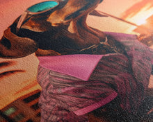 Load image into Gallery viewer, Dachshund Wall Print, Dog Portrait, Dog Sunglasses, Dog In Pink Suit, Dog Art Print, Framed Wall Art, Framed Canvas, Wall Print, Wall Canvas